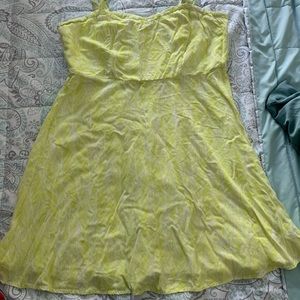 Bright lime green color dress